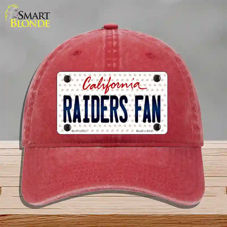 Raiders Fan California Novelty License Plate Hat Unconstructed Cotton / Red