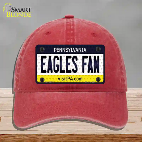 Eagles Fan Pennsylvania Novelty License Plate Hat Unconstructed Cotton / Red