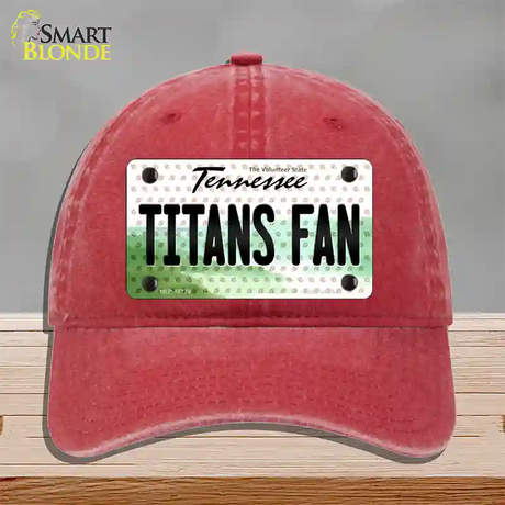 Titans Fan Tennessee Novelty License Plate Hat Unconstructed Cotton / Red