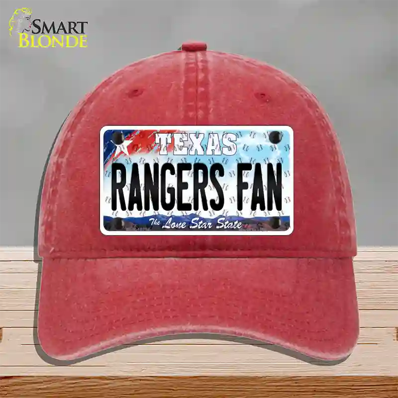 Rangers Fan Texas Novelty License Plate Hat Unconstructed Cotton / Red