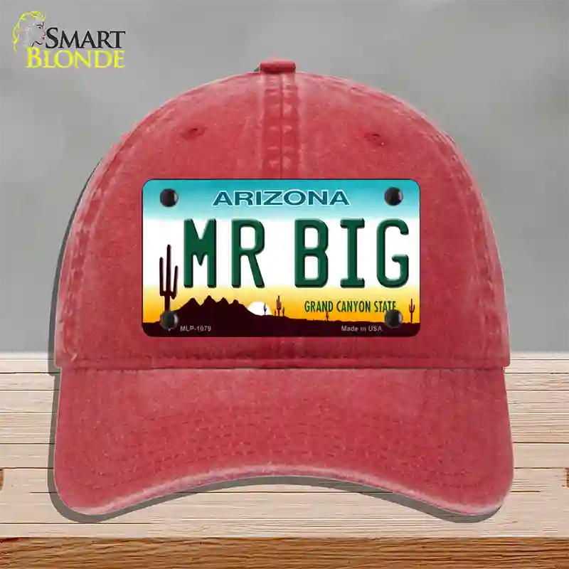 Mr Big Arizona Novelty License Plate Hat Unconstructed Cotton / Red