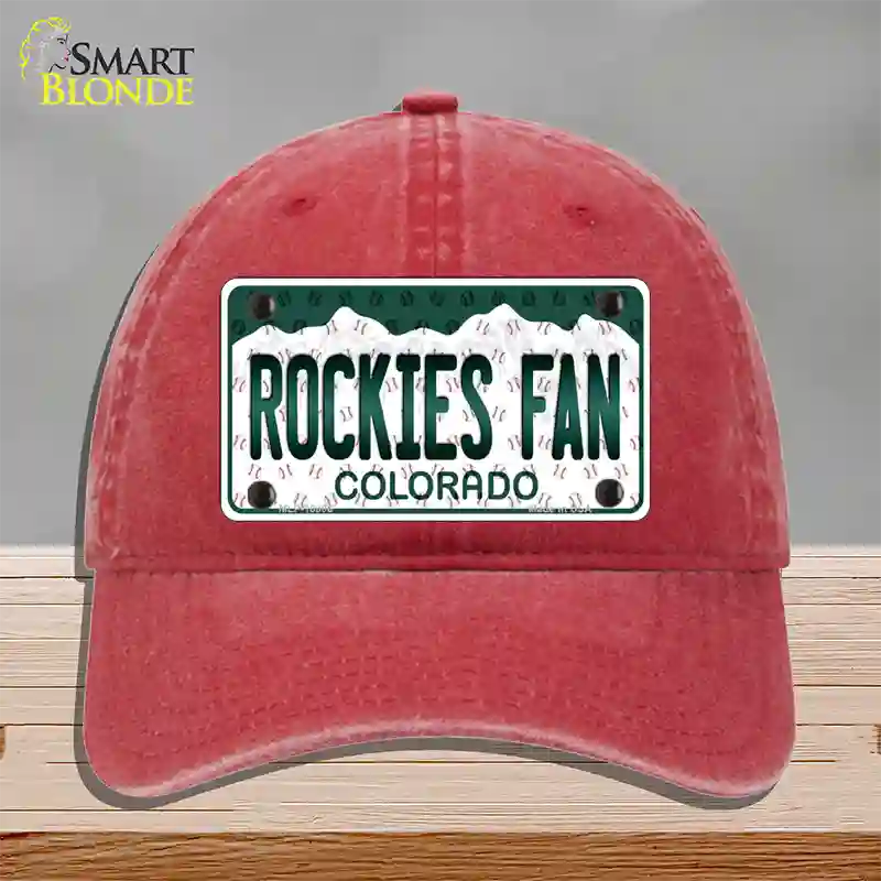 Rockies Fan Colorado Novelty License Plate Hat Unconstructed Cotton / Red