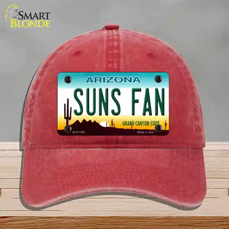 Suns Fan Arizona Novelty License Plate Hat Unconstructed Cotton / Red