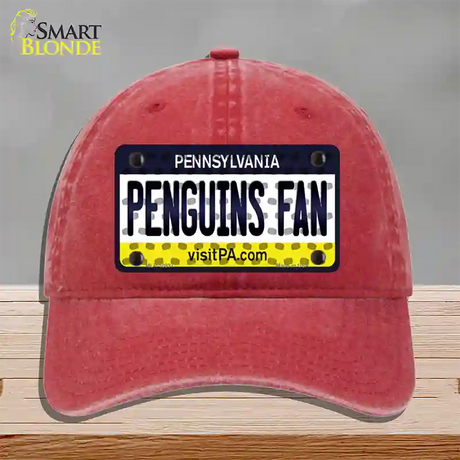 Penguins Fan Pennsylvania Novelty License Plate Hat Unconstructed Cotton / Red