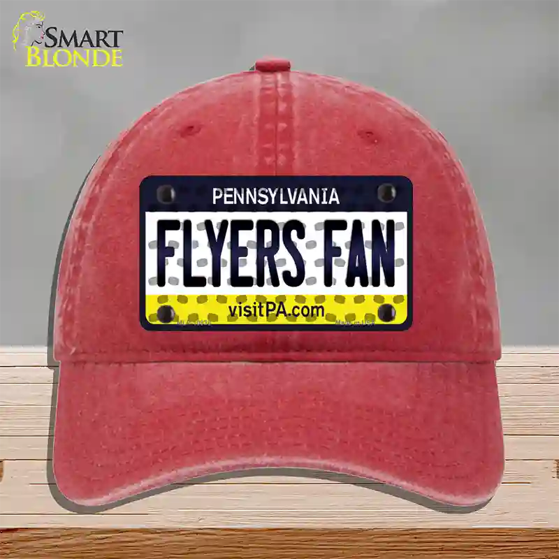 Flyers Fan Pennsylvania Novelty License Plate Hat Unconstructed Cotton / Red