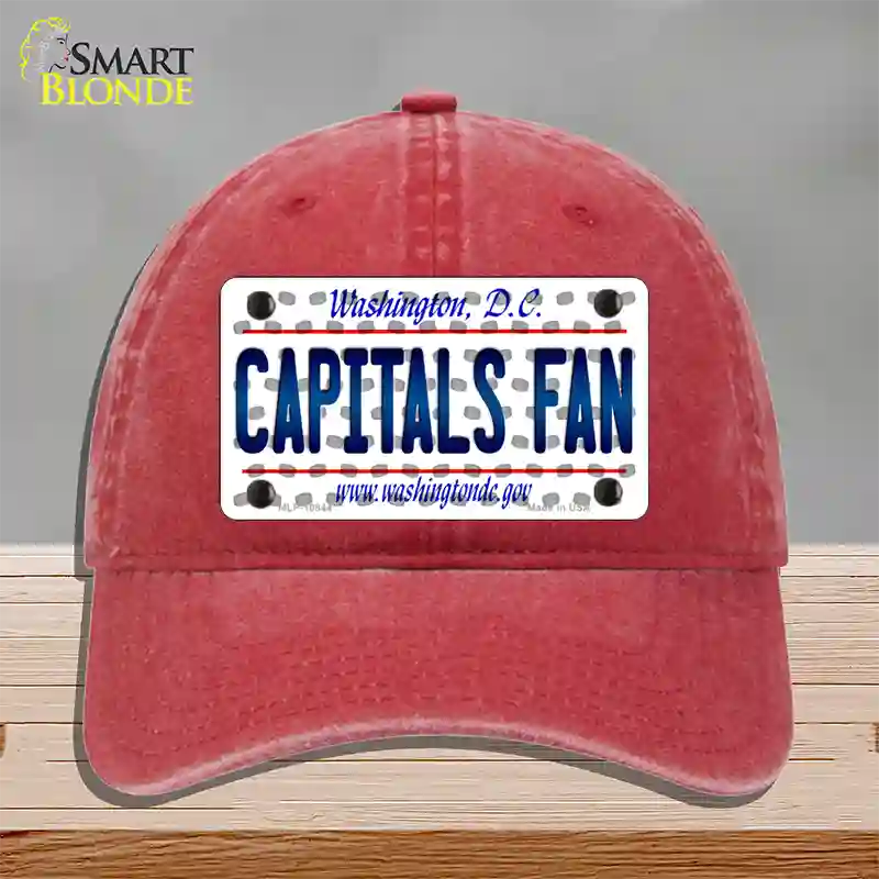 Capitals Fan Washington DC Novelty License Plate Hat Unconstructed Cotton / Red