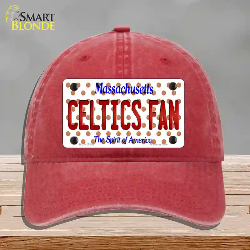 Celtics Fan Massachusetts Novelty License Plate Hat Unconstructed Cotton / Red