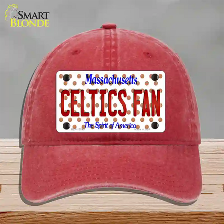 Celtics Fan Massachusetts Novelty License Plate Hat Unconstructed Cotton / Red