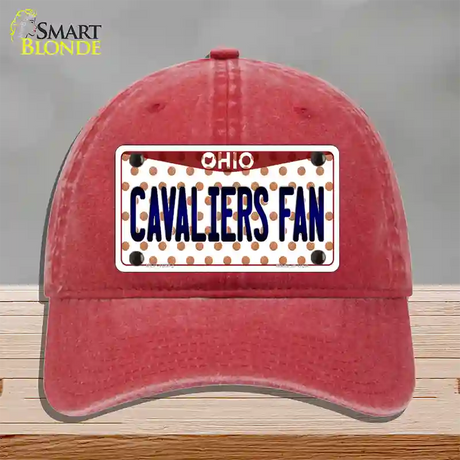 Cavaliers Fan Ohio Novelty License Plate Hat Unconstructed Cotton / Red