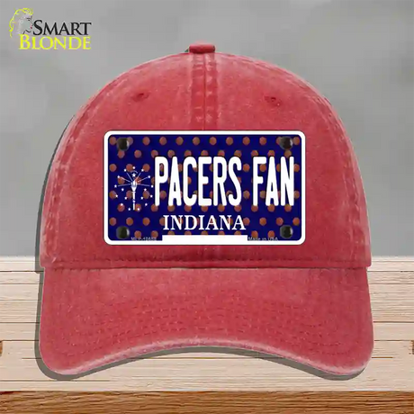 Pacers Fan Indiana Novelty License Plate Hat Unconstructed Cotton / Red