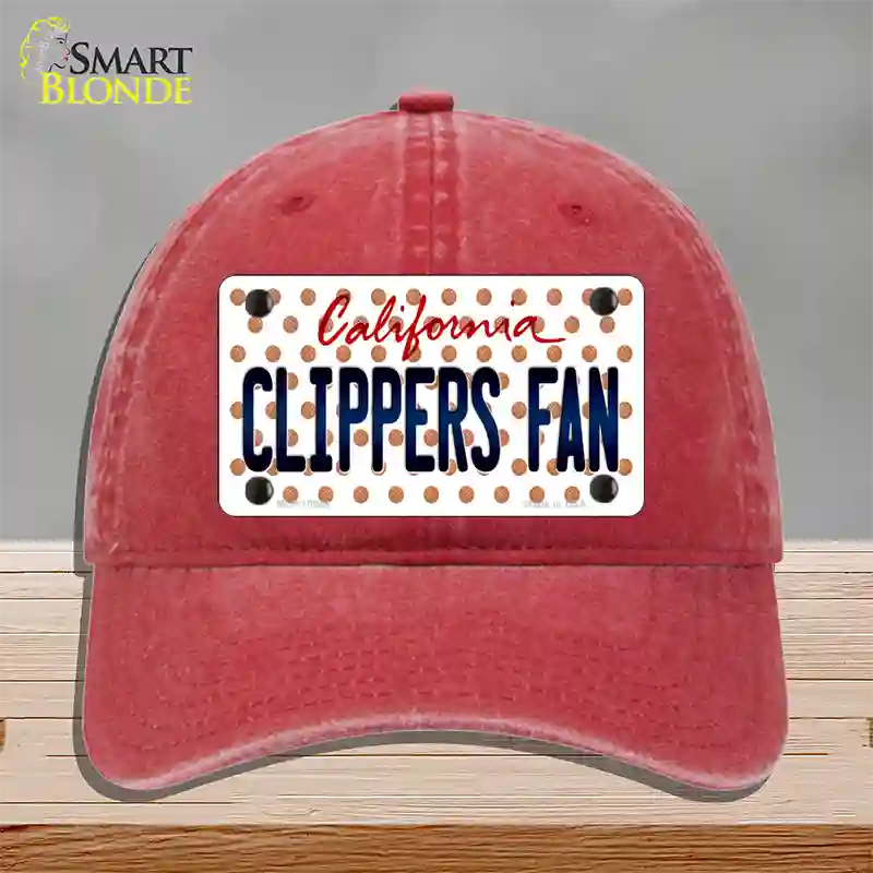 Clippers Fan California Novelty License Plate Hat Unconstructed Cotton / Red