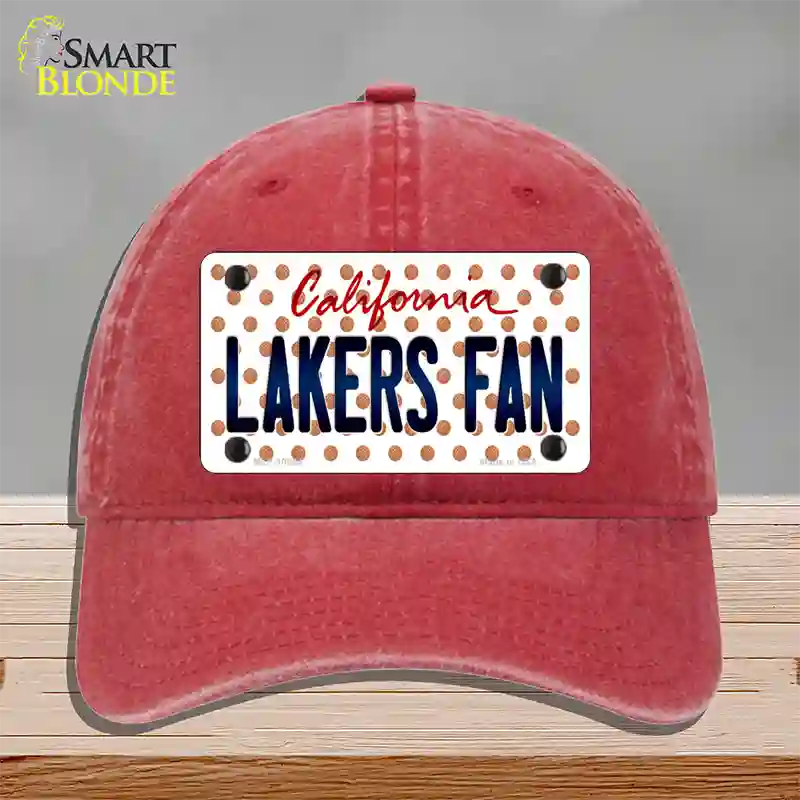 Lakers Fan California Novelty License Plate Hat Unconstructed Cotton / Red