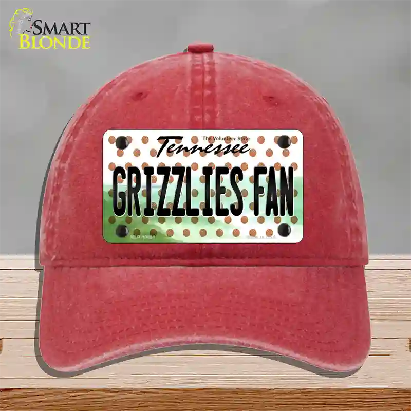 Grizzlies Fan Tennessee Novelty License Plate Hat Unconstructed Cotton / Red