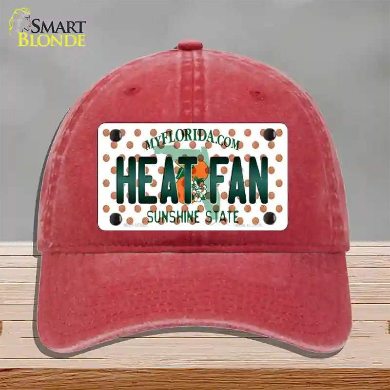 Heat Fan Florida Novelty License Plate Hat Unconstructed Cotton / Red