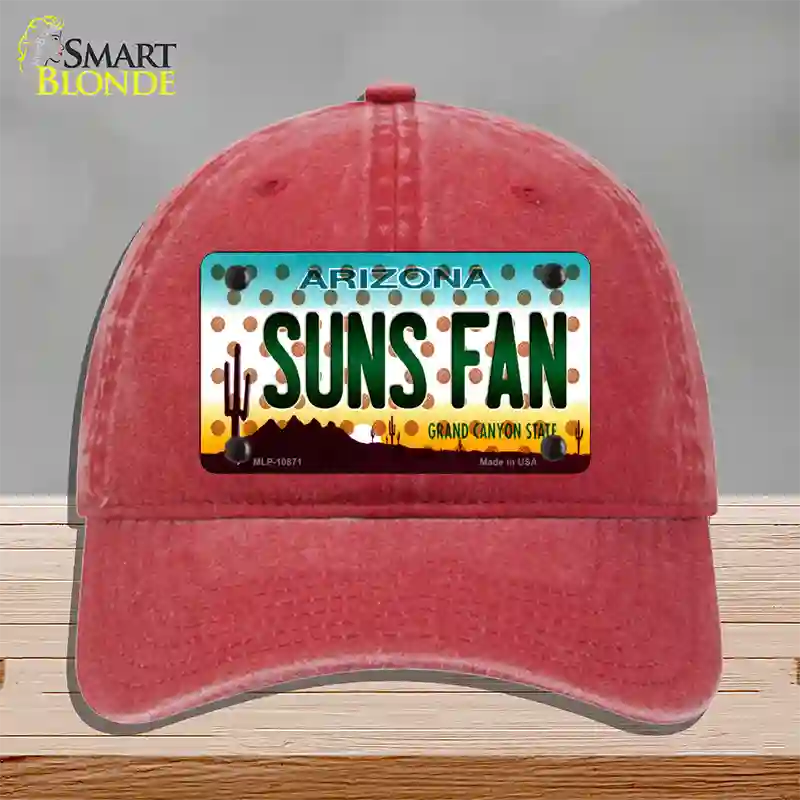 Arizona Suns Fan Novelty License Plate Hat Unconstructed Cotton / Red