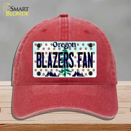 Blazers Fan Oregon Novelty License Plate Hat Unconstructed Cotton / Red