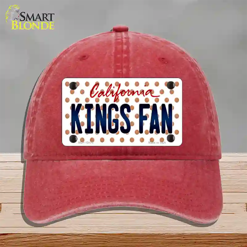 California Kings Fan Novelty License Plate Hat Unconstructed Cotton / Red