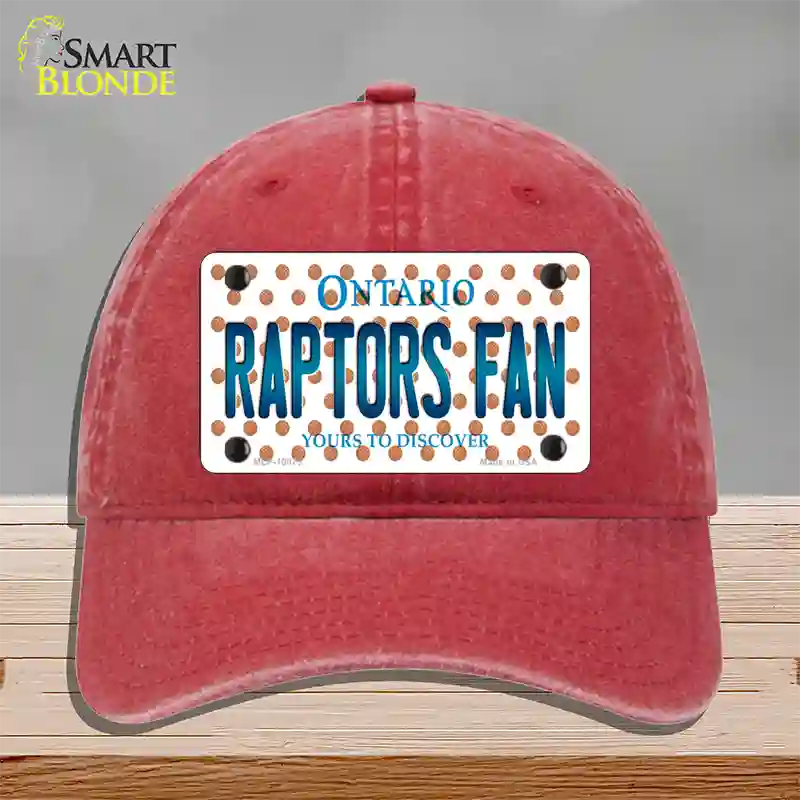 Raptors Fan Ontanio Novelty License Plate Hat Unconstructed Cotton / Red