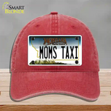 Moms Taxi Montana State Novelty License Plate Hat Unconstructed Cotton / Red