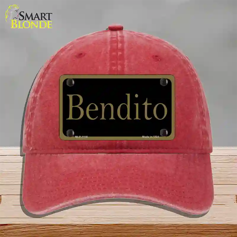 Bendito Novelty License Plate Hat Unconstructed Cotton / Red