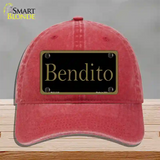 Bendito Novelty License Plate Hat Unconstructed Cotton / Red