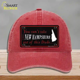 New Hampshire Dude Novelty License Plate Hat Unconstructed Cotton / Red