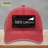 North Carolina Dude Novelty License Plate Hat Unconstructed Cotton / Red