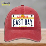 East Bay California Novelty License Plate Hat Unconstructed Cotton / Red