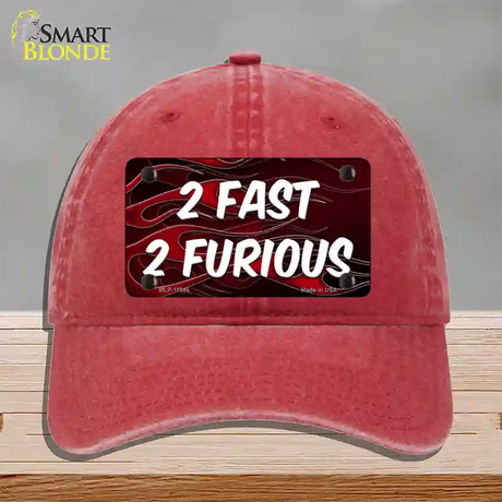 2 Fast 2 Furious Novelty License Plate Hat Unconstructed Cotton / Red