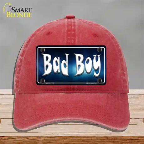 Bad Boy Novelty License Plate Hat Unconstructed Cotton / Red