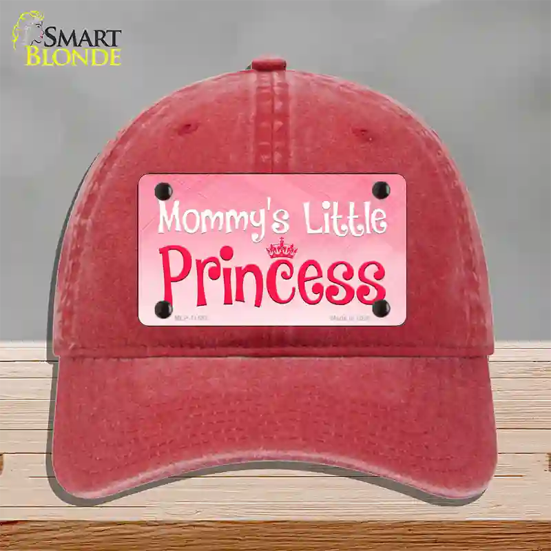 Mommys Little Princess Novelty License Plate Hat Unconstructed Cotton / Red