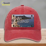 Hawaii Beach State Novelty License Plate Hat Unconstructed Cotton / Red