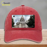 Idaho Capital Building State Novelty License Plate Hat Unconstructed Cotton / Red