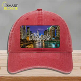 Illinois River City Lights State Novelty License Plate Hat Unconstructed Cotton / Red