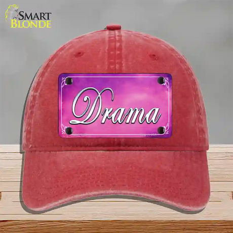 Drama Novelty License Plate Hat Unconstructed Cotton / Red