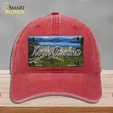 North Carolina Dam State Novelty License Plate Hat Unconstructed Cotton / Red