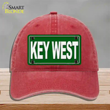 Key West Novelty License Plate Hat Unconstructed Cotton / Red