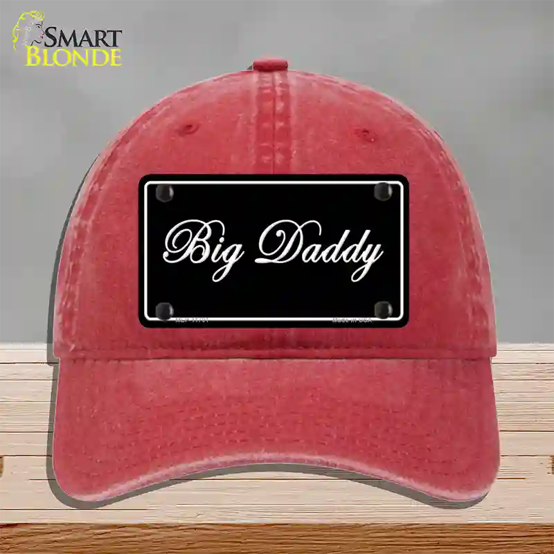 Big Daddy Novelty License Plate Hat Unconstructed Cotton / Red