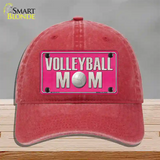 Volleyball Mom Novelty License Plate Hat Unconstructed Cotton / Red