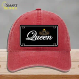 Queen Novelty License Plate Hat Unconstructed Cotton / Red