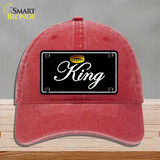 King Novelty License Plate Hat Unconstructed Cotton / Red