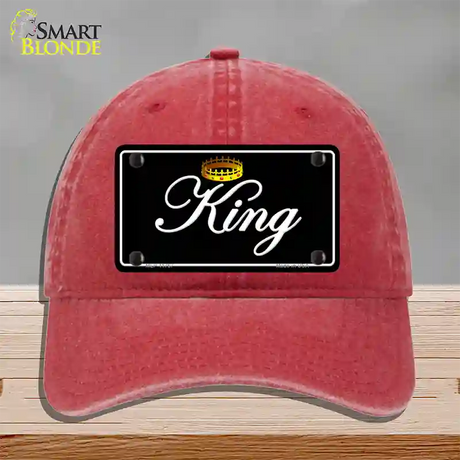 King Novelty License Plate Hat Unconstructed Cotton / Red