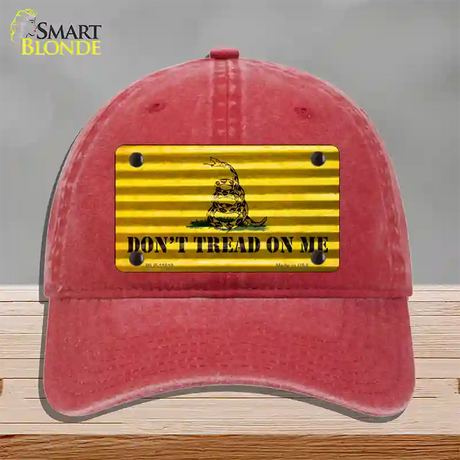 Dont Tread On Me Novelty License Plate Hat Unconstructed Cotton / Red