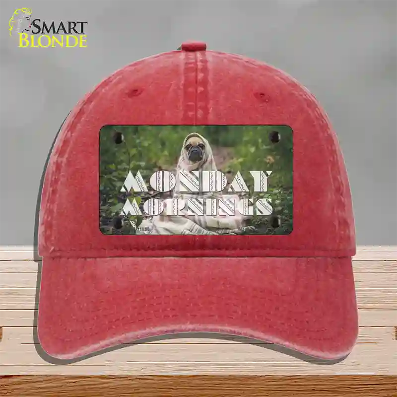 Monday Mornings Novelty License Plate Hat Unconstructed Cotton / Red