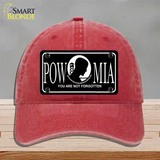 POW-MIA Novelty License Plate Hat Unconstructed Cotton / Red