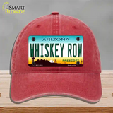 Whiskey Row Arizona Novelty License Plate Hat Unconstructed Cotton / Red