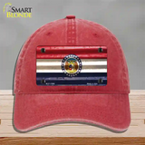 Missouri Corrugated Flag Novelty License Plate Hat Unconstructed Cotton / Red