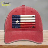 Texas Corrugated Flag Novelty License Plate Hat Unconstructed Cotton / Red