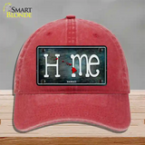 Hawaii Home State Outline Novelty License Plate Hat Unconstructed Cotton / Red