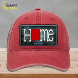 New Mexico Home State Outline Novelty License Plate Hat Unconstructed Cotton / Red